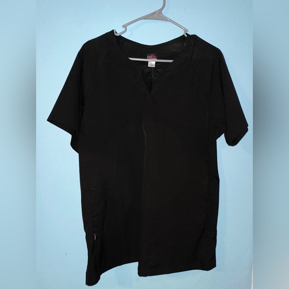 Koi lite Stretch Black Women’s Large Scrub Top